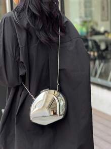Sac à main mignon et en forme de boîte de maquillage pour soirée de filles. Fait enrobé avec une bandoulière à chaîne raffinée, sac à l'épaule et sac bandoulière. Parfait pour les fêtes, les mariages, les bals de promo et les dîners/banquets. Se coordonne avec les robes de fête, les robes de soirée et les robes pailletées