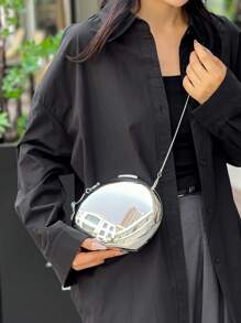 Sac à main mignon et en forme de boîte de maquillage pour soirée de filles. Fait enrobé avec une bandoulière à chaîne raffinée, sac à l'épaule et sac bandoulière. Parfait pour les fêtes, les mariages, les bals de promo et les dîners/banquets. Se coordonne avec les robes de fête, les robes de soirée et les robes pailletées
