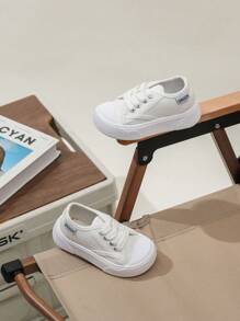 GENGASUN Zapatillas de lona casuales para niños / niñas para niños pequeños. Zapatos ligeros y cómodos para caminar a la moda. Con cordones y comodidad.