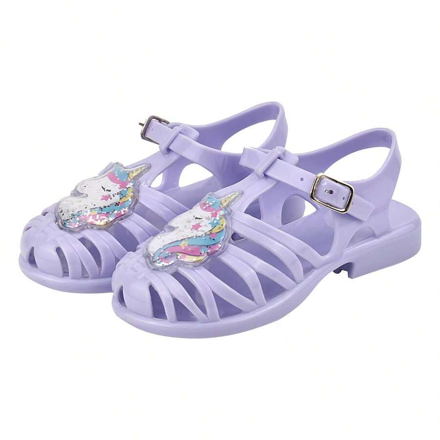 Kids Flat Sandals - Màu Lilac Tím - Xem 1