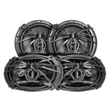 Kit Par De Bocinas 6x9 Pulgadas + Par De Bocinas 6.5 Pulgadas Full Range 3 Vías - Negro - Ver 1