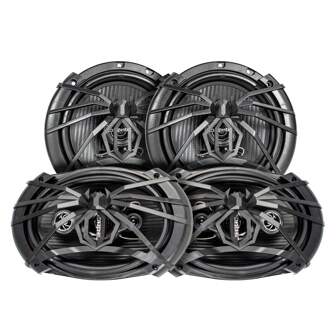 Kit Par De Bocinas 6x9 Pulgadas + Par De Bocinas 6.5 Pulgadas Full Range 3 Vías