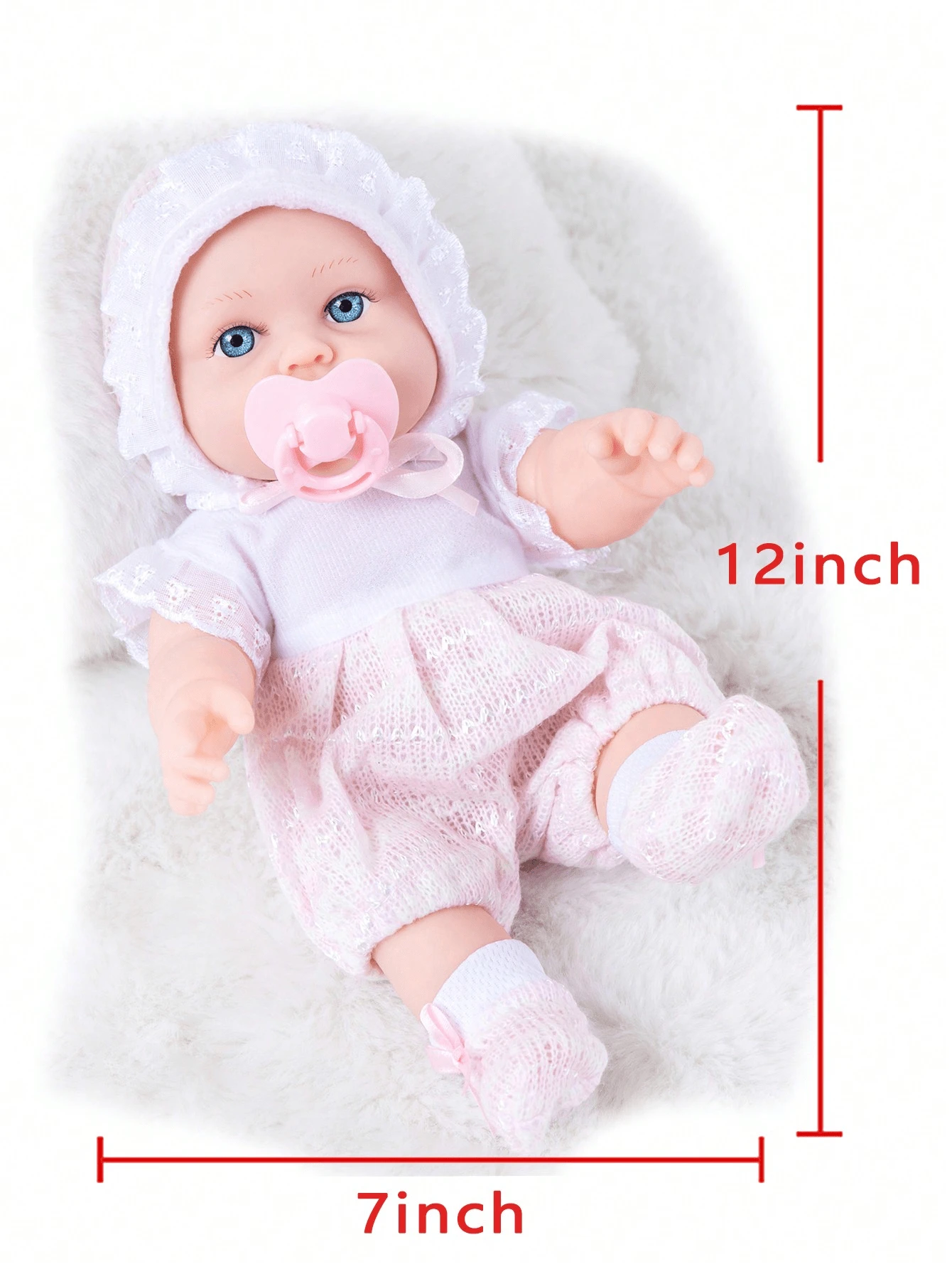  Foto zu 30cm Realistic Doll Soft Vinyl Doll Cute Plush Reborn Nursery Doll Baby 