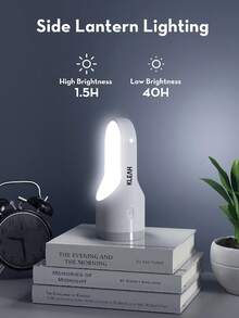 Đèn lồng cắm trại màu trắng KLEAH KN-L4342, người bạn đồng hành hoàn hảo để khám phá, cắm trại và đọc sách - trắng - Xem 3