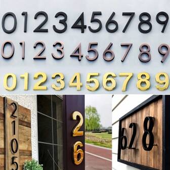 Floating House Number, Modern House Numbers, Coated Black Garden Door Mailbox Decorative Address Signs Number With Nail Kit Easy Install Best Gifts Birthday