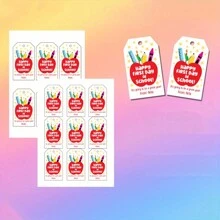 20 etiquetas de regalo de primer día de escuela, etiquetas para el regreso a la escuela, etiquetas de agradecimiento de maestros - Sin batería, Sin electricidad, Sin decoración de plumas. - Multicolor - Ver 3
