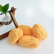 4pcs 25g/Pc Multi-Strand Yarn Suitable For DIY Weaving Fake Flower Bouquet, Scarf, Hat, Sweater, Doll