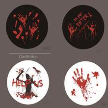 27 件万圣节血溅气球，带血手印和脚印 - 乳胶僵尸吸血鬼装饰品，鬼屋恐怖派对用品，无羽毛，无需电力 - 彩色 - 查看 4