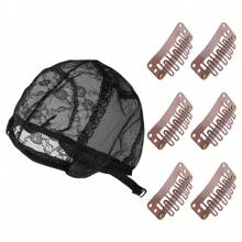 DeeJey Lace Wig Cap With Clips, Hairpiece Tool Set Combo - Multicolor - View 14