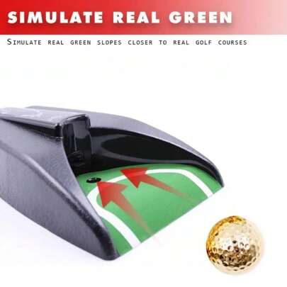 1pc Automatic Golf Putter, Golf Putting Hole Automatic Return Golf Cup Training Aid, Indoor Office Outdoor Putter Return Ball Device, Golf Sports Accessory, Golf Supplies (Battery Not Included)