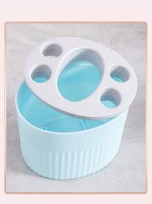 1pc Toothbrush Holder,Household Desktop Toothbrush Toothpaste Storage Rack, Plastic Toothbrush Holder Bathroom Organizer For,Desktop Toothbrush Holder For Toothpaste And Brushes, Can Be Used For Toothpaste And Toothbrush Storage In The Bathroom Home Bathroom Decor Fall Decor Back To School - Multicolor - View 6