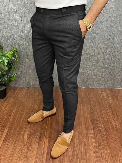 Pantaloni casual da uomo leggeri di colore uniforme, semplici e minimalisti per uso quotidiano, primavera/estate
