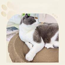1PC Cat Scratch Board, Cat Litter, Pet Supplies Cat Scratch Board Nest, No Crumbs, Cat Scratch Bowl Large Scratch Bowl - Camel - View 4