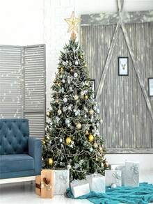 1入8吋聖誕樹頂部星形裝飾燈，發光聖誕樹五角星進行聖誕派對裝飾（不含2*AA電池） - 多色 - 查看 2