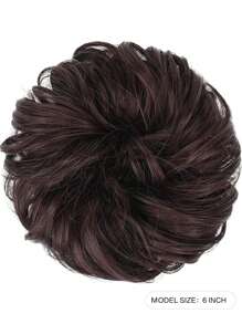 1 Stück hoher Dutt, unordentlicher Dutt für Frauen und Mädchen, synthetische 6-Zoll wellig-lockige Pferdeschwanz Zopf für erweiterte Frauen und Mädchen