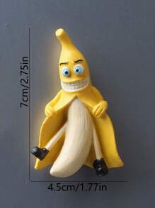 1pc Cute Creative Funny 3D Magnetic Cartoon Magnet For Fridge, Banana & Avocado Shaped Best