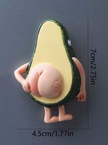 1pc Cute Creative Funny 3D Magnetic Cartoon Magnet For Fridge, Banana & Avocado Shaped Best
