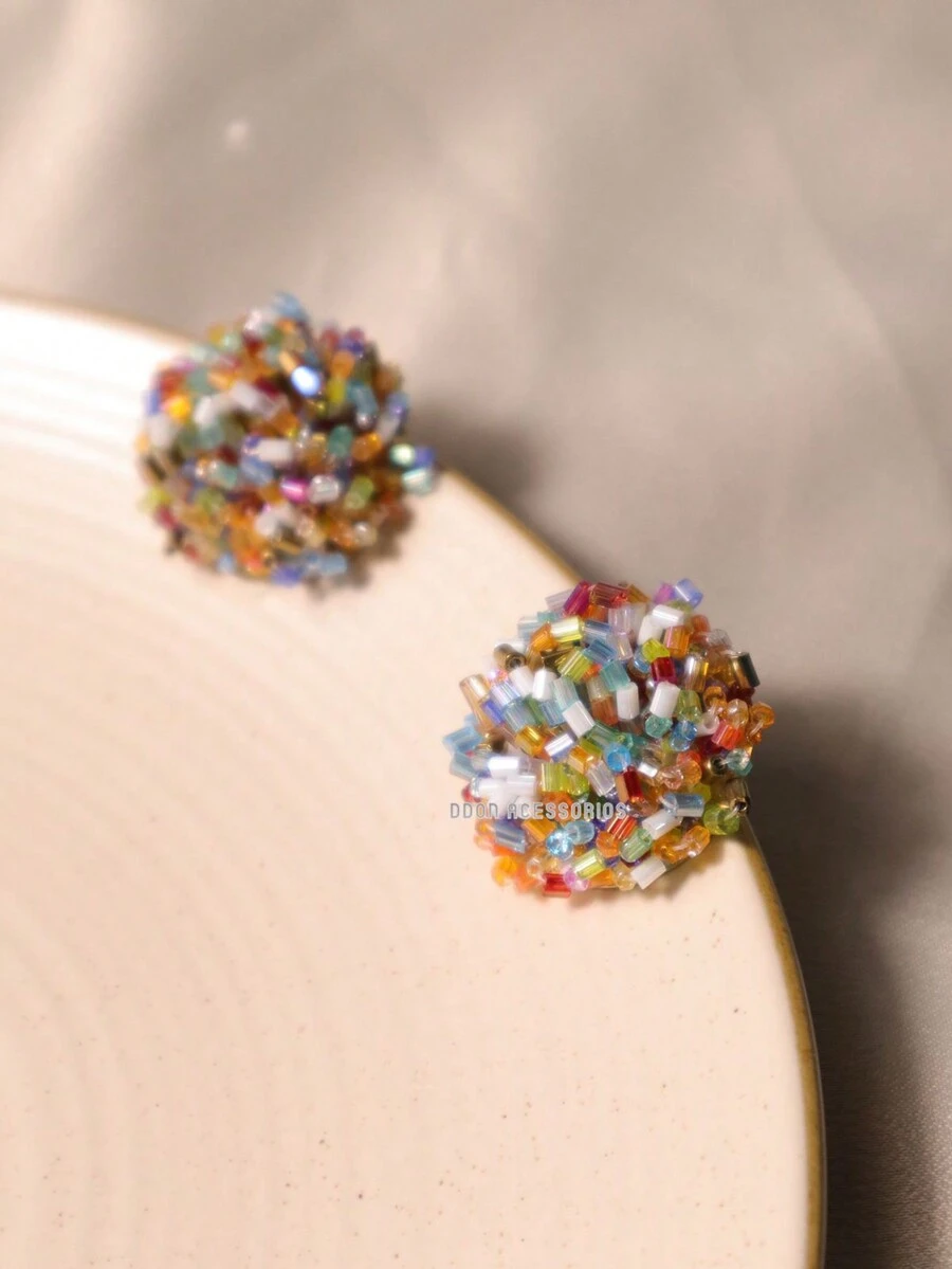 Women Stud Earrings - 彩色 - 查看 1