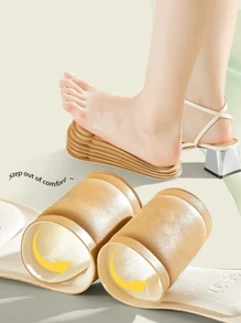 1 对（2 件）自粘透气防滑高跟鞋垫，适合女士软底凉鞋，女士高跟鞋 - 駝色七分墊 - 查看 4