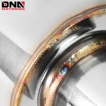 2" Inlet Stainless Steel Straight-Through Exhaust Muffler 3" Burnt Diagonal Tip