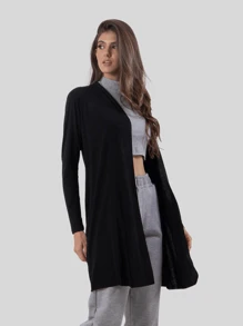 Women's Fashion Winter Lightweight Visco Cardigan - 黑色 - 查看 3