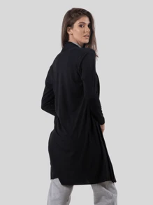 Women's Fashion Winter Lightweight Visco Cardigan - 黑色 - 查看 5