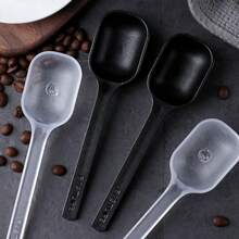 1pc 10g Coffee Measuring Spoon With Long Handle, For Tea Powder, Milk Powder, Oatmeal, Baking, Coffee Shop Tools School Supplies - Black - View 4