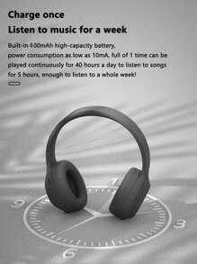 無線高清耳機 - 長效續航，可摺疊設計，享受高清音頻 - 黑色 - 查看 3