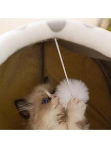 Tienda de campaña para mascotas con cama de gato y perro - Rosa - Ver 3