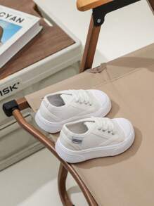 GENGASUN Zapatillas de lona casuales para niños / niñas para niños pequeños. Zapatos ligeros y cómodos para caminar a la moda. Con cordones y comodidad.