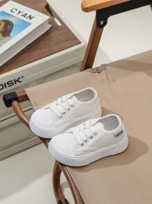 GENGASUN Zapatillas de lona casuales para niños / niñas para niños pequeños. Zapatos ligeros y cómodos para caminar a la moda. Con cordones y comodidad.
