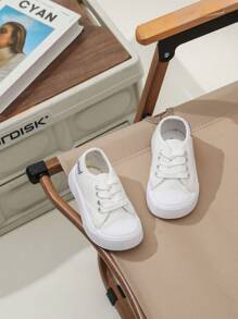 GENGASUN Zapatillas de lona casuales para niños / niñas para niños pequeños. Zapatos ligeros y cómodos para caminar a la moda. Con cordones y comodidad.