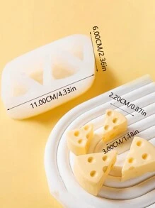 DIY Cheese Shaped Soap Pinching Toy Silicone Mold, For Making Realistic Cheese Shaped Aromatherapy Candles, Fridge Magnets And Ornaments - White - View 17