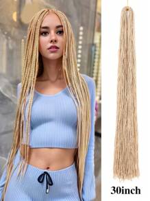 Micro Braids Hair Extensions Long Micro 3X Pre-Looped Synthetic Zizi Braids  24 Inch 100g/Pack Color Thin Small Box Braid Crochet Twisted Hair Synthetic Kanekalon Braiding Hair Extension