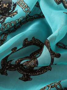 1buc eșarfe femei elegante și la modă eșarfă de mătase din șifon cu imprimeu floral și leopard, eșarfă respirabilă și subțire pentru îmbrăcăminte ocazională, hijab și șal de protecție solară, eșarfe de mătase Bandana de toamnă de iarnă