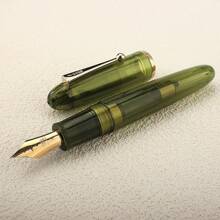 Jinhao 9019鋼筆限量版，心跳M號筆尖，綠色透明筆桶，適合書法和簽名 - 9019 - 查看 10