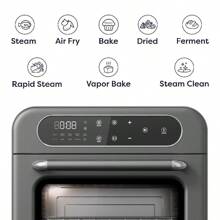 CIARRA 8-In-1 Countertop Convection Steam Oven With Steam, Rapid Steam, Air Fry, Vapor Bake, Steam Clean, Bake, Dried, Ferment, 50 Preset Menu, Precise Temperature Control, 1100 Watts, 12L - 深灰色 - 查看 3