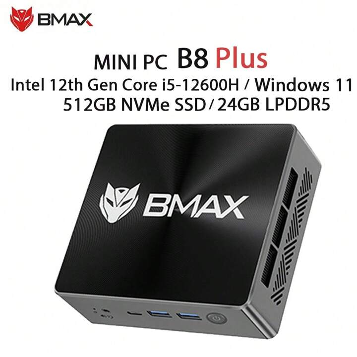 BMAX BMAX B8 Plus Mini PC Intel Core I5-12600H Turbo