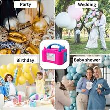 1pc Portable Electric Balloon Pump, Electric Inflator For Balloons And Party Decorations - Pink - View 7