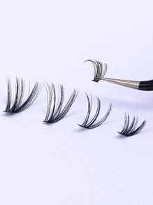 240 Pcs Lash Clusters Individual Cluster Lash Extensions DIY Multi-Type Mixed Wispy Faux Mink Eyelash Tray Bottom, Spike, Volume Lashes For Self Application At Home - D - View 4