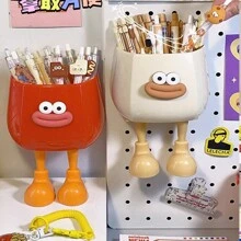 1pc Cute Magnetic Pen Holder For Students Desktop Stationery Storage Box, Office, Refrigerator, Creative Magnetic Trinket For Stationery Storage,Pencil Case,Pencil Pouch,School Bag - Multicolor - View 9