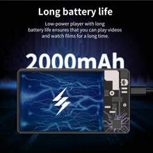 80GB MP3/MP4便攜式播放器，配備WiFi，4.0英寸觸屏數字Walkman音樂播放器，帶FM收音機、語音記錄、電子書和瀏覽器（黑色）8核心 - 黑色 - 查看 7