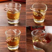 1/2/4 件子弹型小酒杯，有趣的小玻璃酒杯，适用于酒吧工具、鸡尾酒杯、威士忌酒杯、红酒杯、小酒杯、厨房用品、圣诞节/万圣节/感恩节/复活节礼物、生日礼物、男女通用礼物、情人节礼物、公司聚会/家庭聚会礼物、调酒师礼物、酒类配件、通用礼物、圣诞礼物、圣诞快乐 - 彩色 - 查看 11