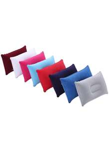 1 件舒适充气枕头，超轻 A4 尺寸充气旅行枕，小方形植绒面料气枕，适用于办公室、旅行、度假旅行、徒步旅行、露营、午睡、颈腰支撑，多种颜色可选 - 彩色 - 查看 6