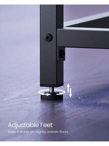 VASAGLE 31.5 Inch Computer Desk, Home Office Desk, Home Office Small Study Workstation, Simple Assembly, Steel Frame, 19.7"D X 31.5"W X 29.5"H, Black With Wood Grain