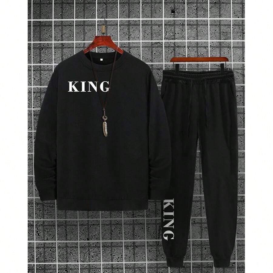 Men Hoodie & Sweatshirt Co-Ords - màu đen - Xem 1