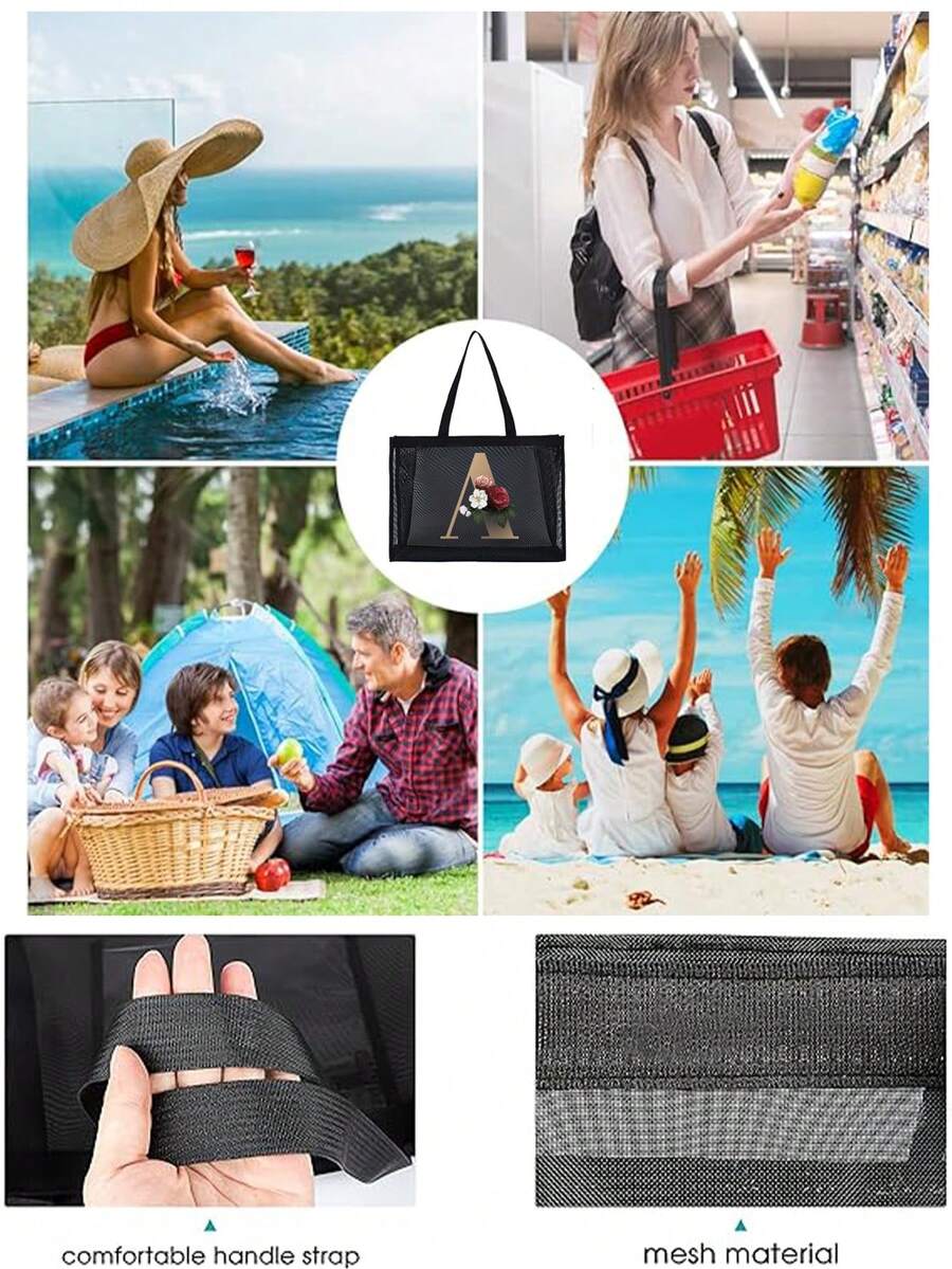Large Capacity Tote Bags Beach Bag Women's Outdoor Fashion Shoulder Bag
