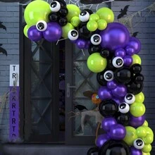 WellParti 多色乳胶气球拱门套件（带 2 个免费气球配件），用于生日派对、节日庆祝、周年纪念、室内外房间装饰 - 彩色 - 查看 3
