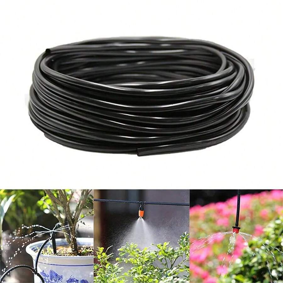 PVC Garden Irrigation Water Pipe 1/4 Inch Drip Irrigation Pipe Garden Irrigation System Distribution - Black - View 1