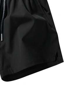 Shorts Casual Masculina Solta de Cor Sólida Simples